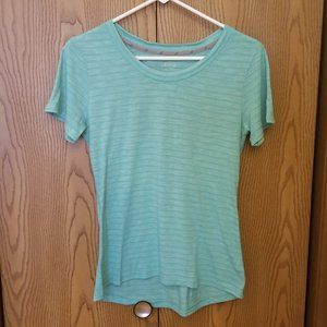 ❤️ Women's Mint Green Striped BCG Exercise Athletic T-shirt